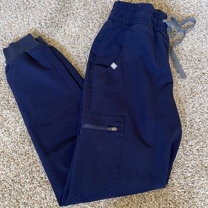 figs navy blue jogger scrub pants
